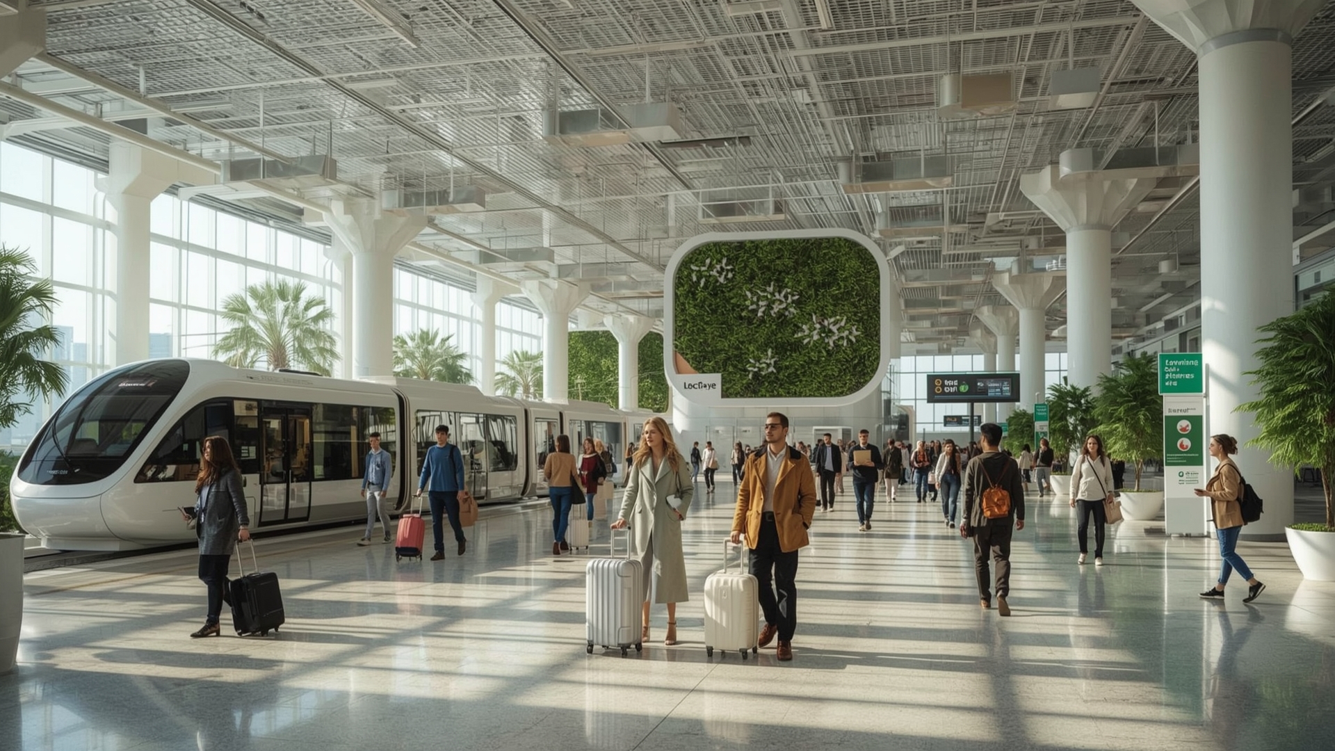 Podróżni z wypożyczonymi walizkami w duchu sharing economy