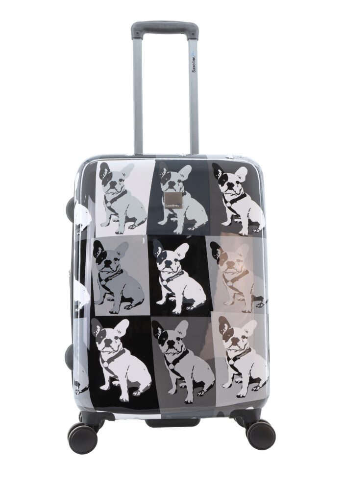 Średnia walizka czarna (Saxoline - Bulldog)