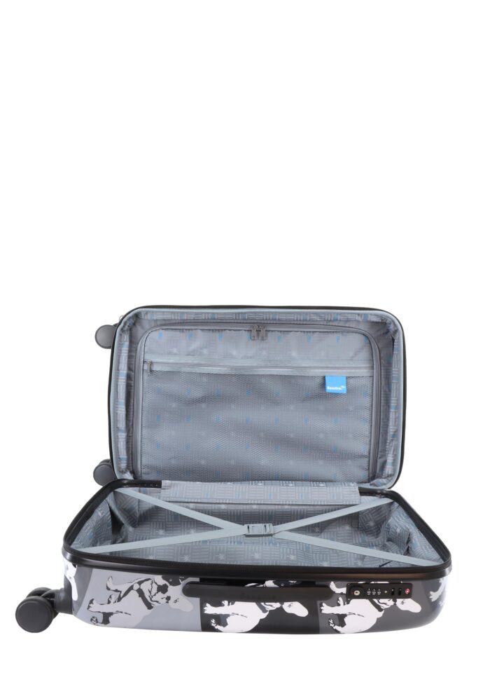 Średnia walizka czarna (Saxoline - Bulldog)