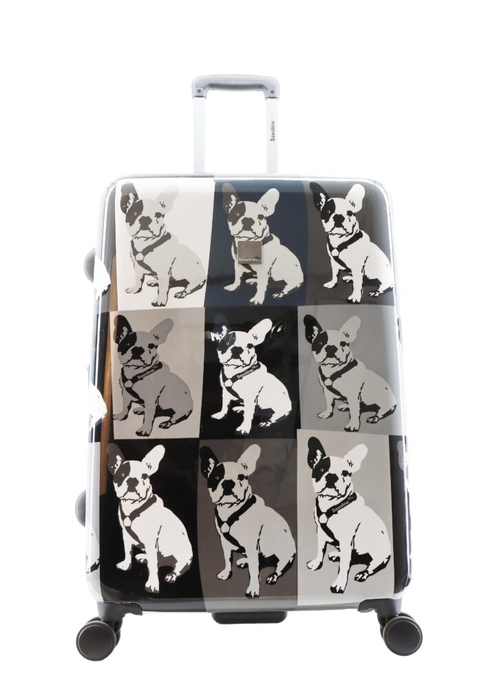 Duża walizka (Saxoline - Bulldog czarna)