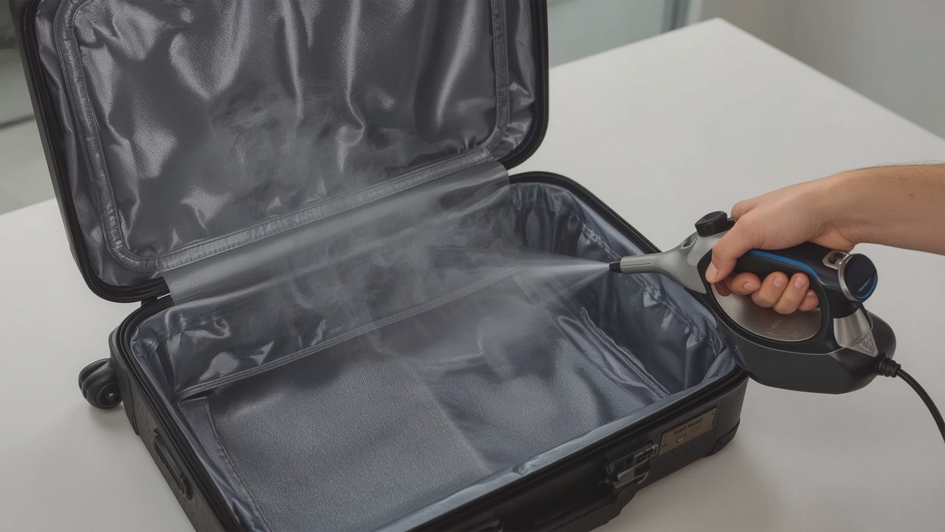 Dezynfekcja twardych elementów walizek