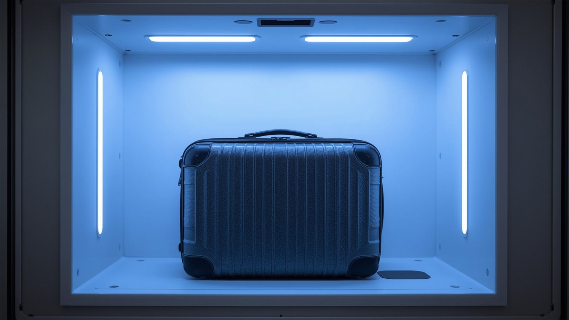 Naświetlanie walizek promieniami UV