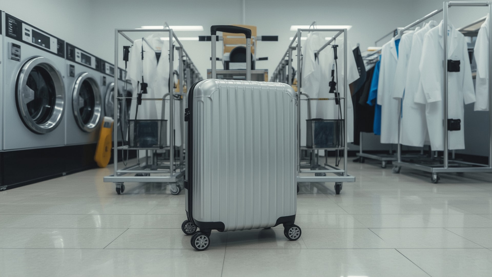 Kontrola jakości walizek po czyszczeniu