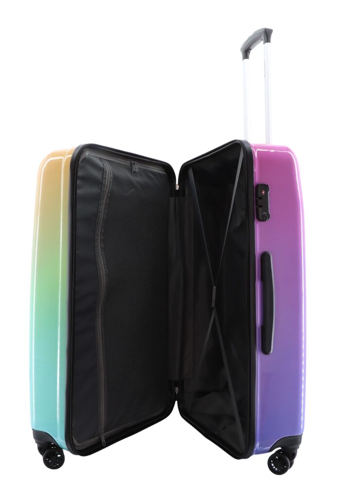 Duża walizka Saxoline Rainbow tęczowa