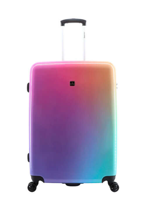 Duża walizka Saxoline Rainbow tęczowa